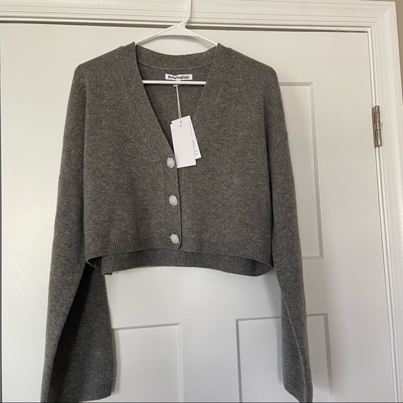 🌿|NWT| Reformation Val Easy Crop Wool Cardigan - Picture 5 of 10